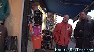 Holländsk prostituerad får en HD-avsugning och utlösning
