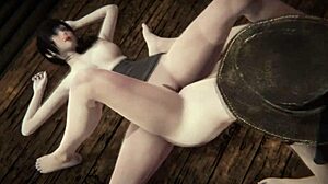 दो ब्लोंड जुड़वां भाई-बहनों के साथ एक और प्रतिभागी के साथ समूह सेक्स में संलग्न 3D अश्लील वीडियो।